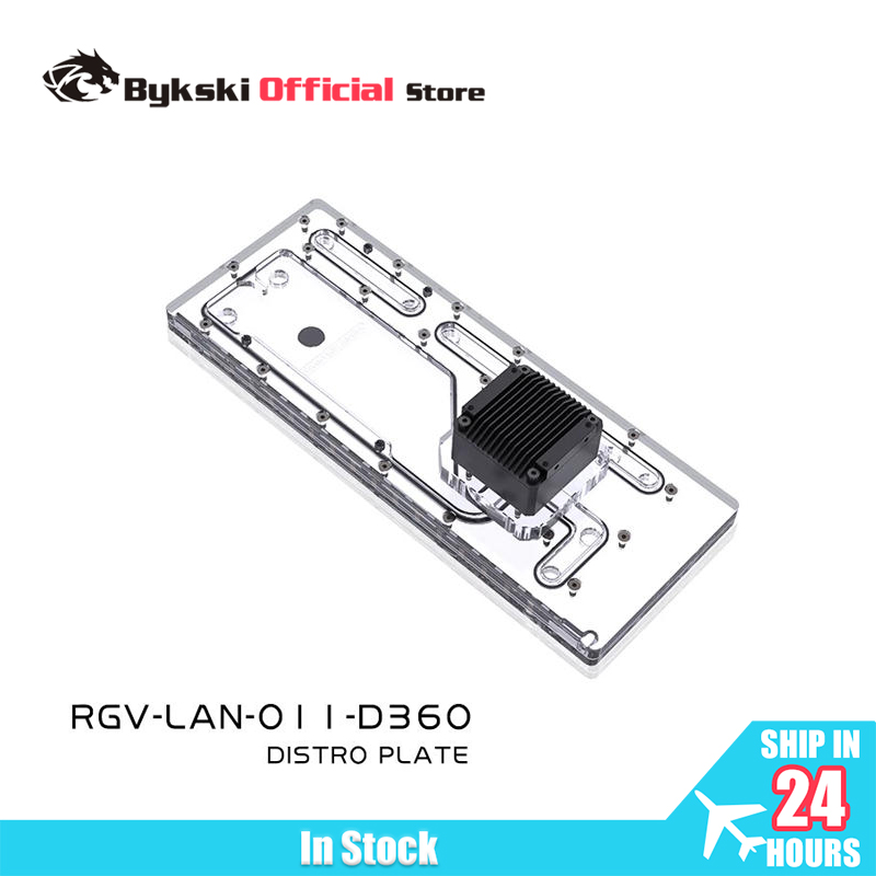 Distro Plate Ddc Pump Combo - แผ่นอะคริลิค BYKSKI Distro Plate สำหรับติดตั้งระบบน้ำในเคส LIAN